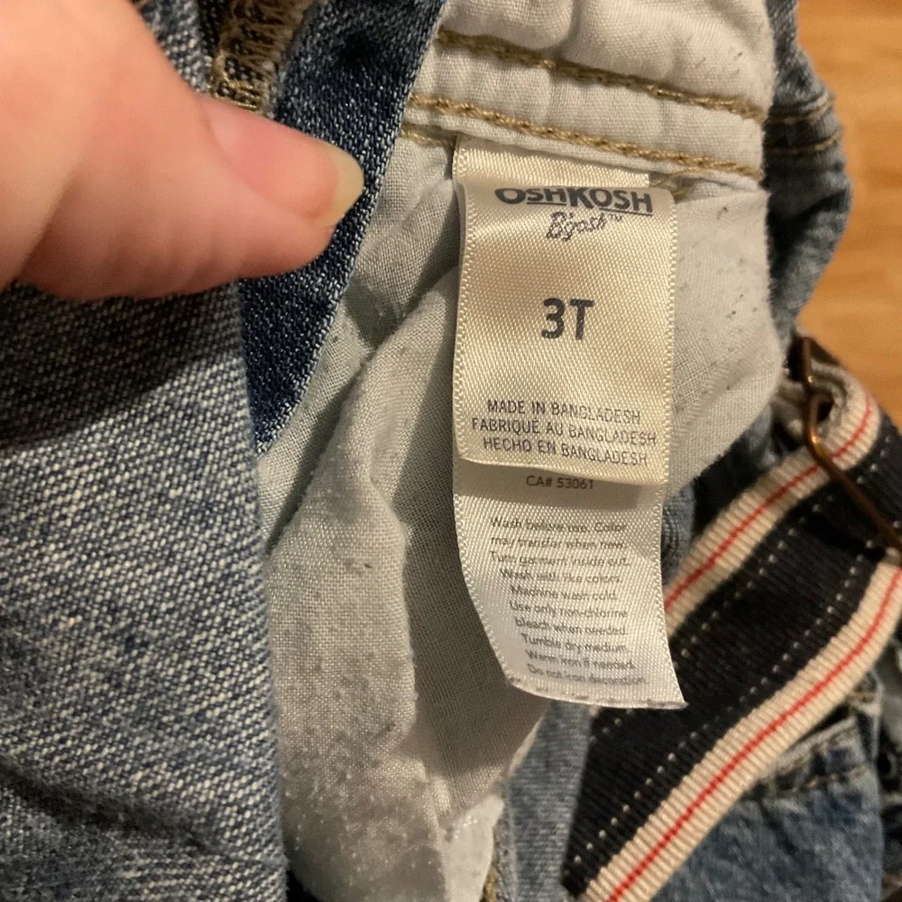 OshKosh B'gosh‎ Denim Overalls Size 3T Blue Jean Bib Pants Kids Toddler